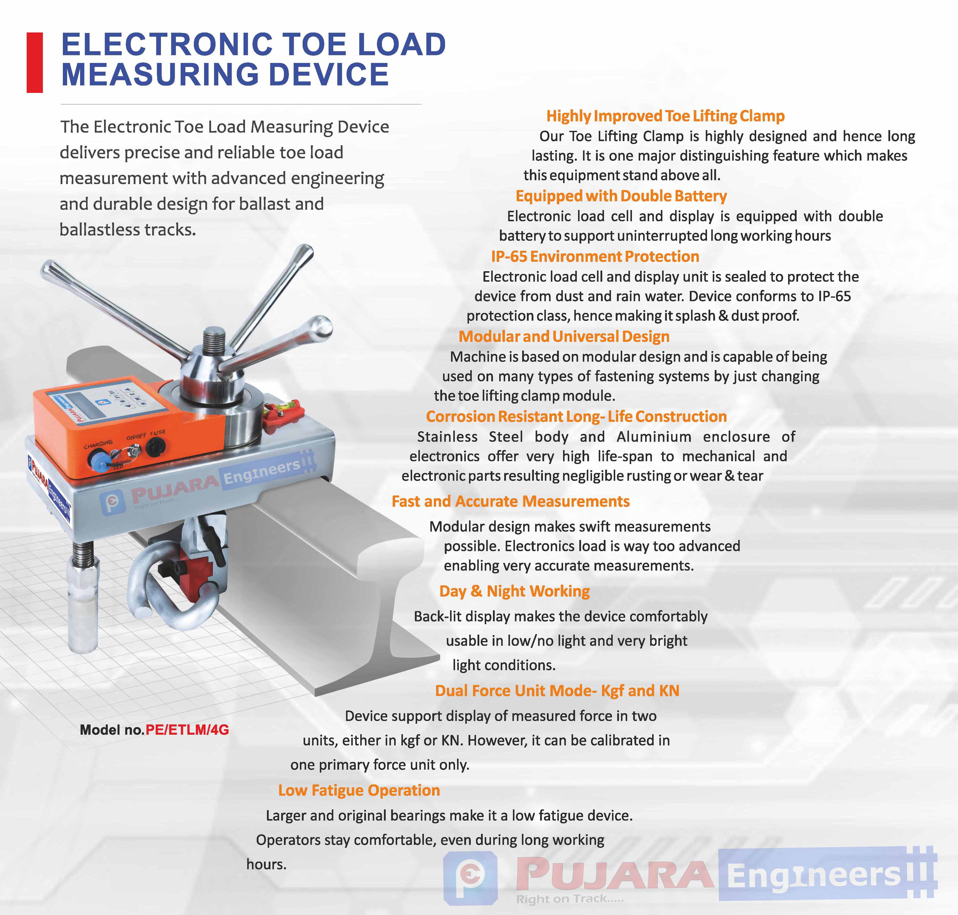 Pujara Make TOE LOAD Measuring Device